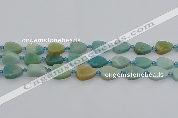 CAM1421 15.5 inches 11*16mm flat teardrop Chinese amazonite beads