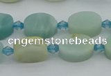 CAM1425 15.5 inches 8*12mm oval Chinese amazonite beads