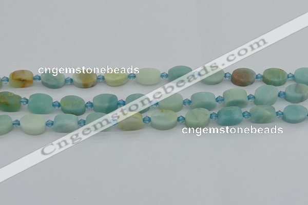 CAM1425 15.5 inches 8*12mm oval Chinese amazonite beads