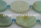 CAM1428 15.5 inches 15*22mm oval Chinese amazonite beads