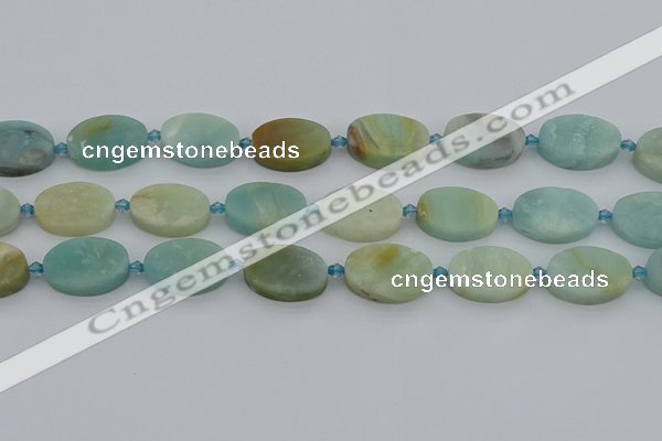 CAM1428 15.5 inches 15*22mm oval Chinese amazonite beads