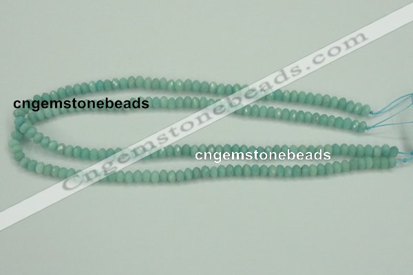 CAM143 15.5 inches 4*6mm faceted rondelle amazonite gemstone beads