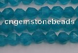 CAM1431 15.5 inches 6mm faceted nuggets dyed amazonite gemstone beads