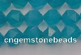 CAM1432 15.5 inches 8mm faceted nuggets dyed amazonite gemstone beads