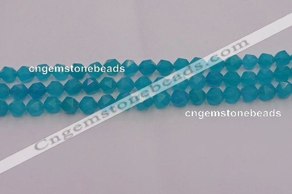 CAM1432 15.5 inches 8mm faceted nuggets dyed amazonite gemstone beads