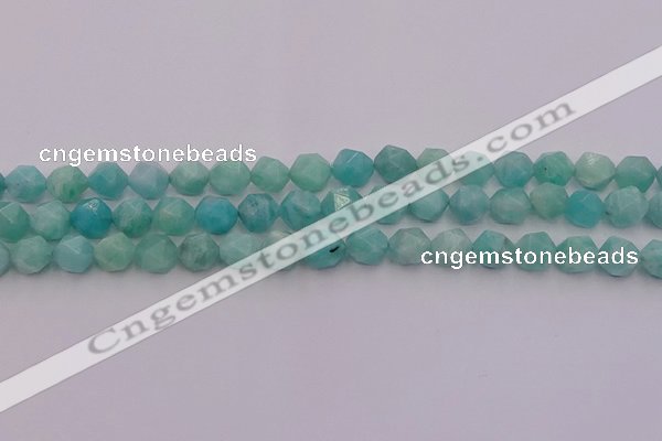 CAM1437 15.5 inches 8mm faceted nuggets amazonite gemstone beads