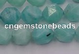 CAM1438 15.5 inches 10mm faceted nuggets amazonite gemstone beads