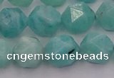 CAM1439 15.5 inches 12mm faceted nuggets amazonite gemstone beads