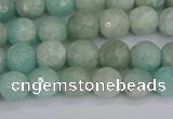 CAM1451 15.5 inches 6mm faceted round amazonite gemstone beads