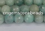 CAM1452 15.5 inches 8mm faceted round amazonite gemstone beads