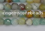 CAM1458 15.5 inches 4mm faceted round amazonite beads wholesale