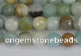 CAM1459 15.5 inches 6mm faceted round amazonite beads wholesale