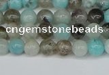 CAM1480 15.5 inches 4mm round Madagascar black amazonite beads