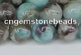 CAM1484 15.5 inches 12mm round Madagascar black amazonite beads