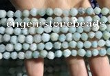 CAM1493 15.5 inches 6mm faceted nuggets amazonite beads wholesale