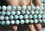 CAM1495 15.5 inches 10mm faceted nuggets amazonite beads wholesale