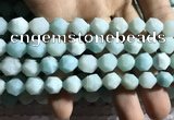 CAM1496 15.5 inches 12mm faceted nuggets amazonite beads wholesale