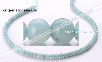 CAM15 16 inches 4mm round natural amazonite beads Wholesale