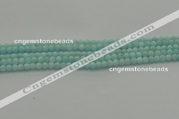 CAM1500 15.5 inches 4mm round natural peru amazonite beads