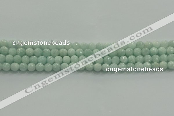 CAM1511 15.5 inches 6mm faceted round natural peru amazonite beads