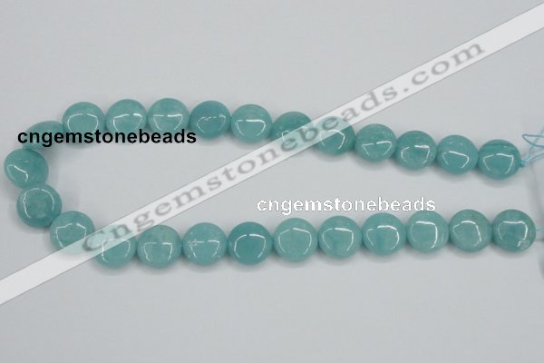 CAM152 15.5 inches 16mm flat round amazonite gemstone beads
