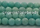 CAM1521 15.5 inches 6mm faceted round natural peru amazonite beads