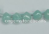 CAM153 9*11mm top-drilled flat teardrop amazonite gemstone beads