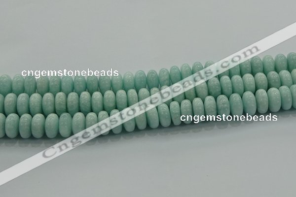 CAM1535 15.5 inches 8*14mm rondelle natural peru amazonite beads