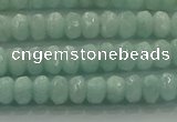 CAM1541 15.5 inches 4*6mm faceted rondelle peru amazonite beads