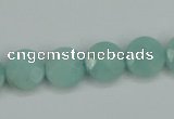 CAM155 15.5 inches 12mm faceted coin amazonite gemstone beads