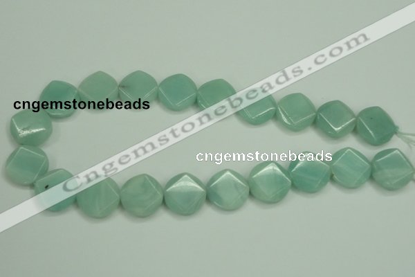 CAM156 15.5 inches 20mm faceted coin amazonite gemstone beads