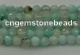 CAM1560 15.5 inches 4mm faceted round Russian amazonite beads