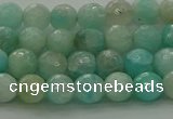 CAM1561 15.5 inches 6mm faceted round Russian amazonite beads