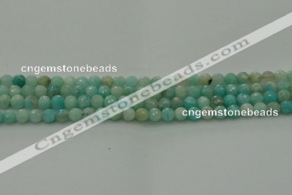 CAM1561 15.5 inches 6mm faceted round Russian amazonite beads