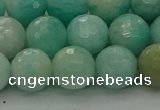 CAM1563 15.5 inches 10mm faceted round Russian amazonite beads