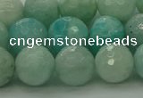 CAM1564 15.5 inches 12mm faceted round Russian amazonite beads