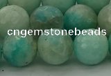 CAM1565 15.5 inches 14mm faceted round Russian amazonite beads