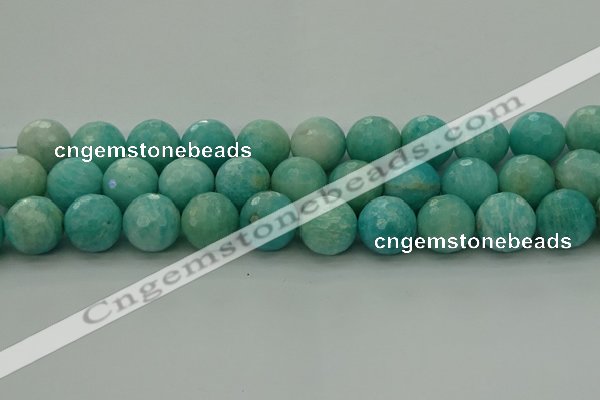 CAM1567 15.5 inches 18mm faceted round Russian amazonite beads