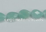 CAM157 15.5 inches 10*14mm faceted teardrop amazonite gemstone beads