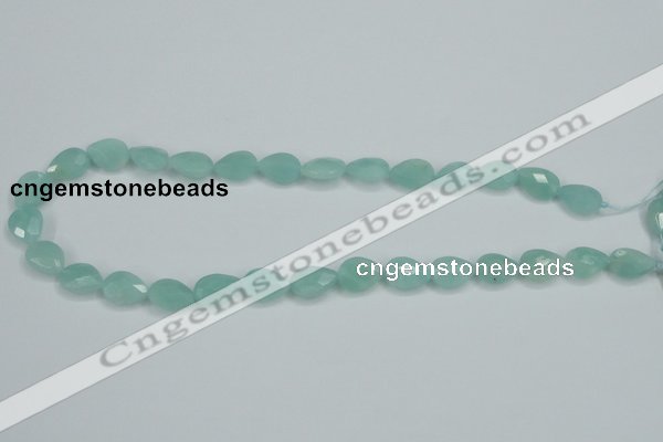 CAM157 15.5 inches 10*14mm faceted teardrop amazonite gemstone beads