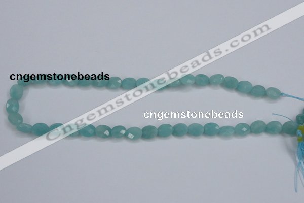CAM158 15.5 inches 8*10mm faceted oval amazonite gemstone beads