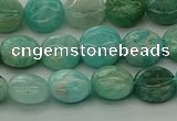 CAM1591 15.5 inches 8mm flat round Russian amazonite beads