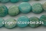 CAM1592 15.5 inches 10mm flat round Russian amazonite beads