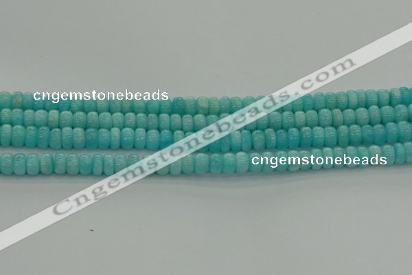 CAM1601 15.5 inches 4*6mm rondelle natural peru amazonite beads