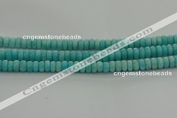 CAM1602 15.5 inches 5*8mm rondelle natural peru amazonite beads