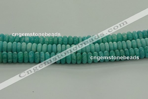 CAM1603 15.5 inches 6*10mm rondelle natural peru amazonite beads