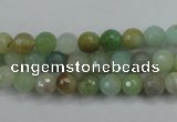 CAM161 15.5 inches 6mm faceted round amazonite gemstone beads