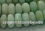 CAM1614 15.5 inches 8*12mm faceted rondelle peru amazonite beads