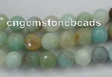 CAM162 15.5 inches 8mm faceted round amazonite gemstone beads