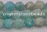 CAM1622 15.5 inches 8mm faceted nuggets amazonite gemstone beads